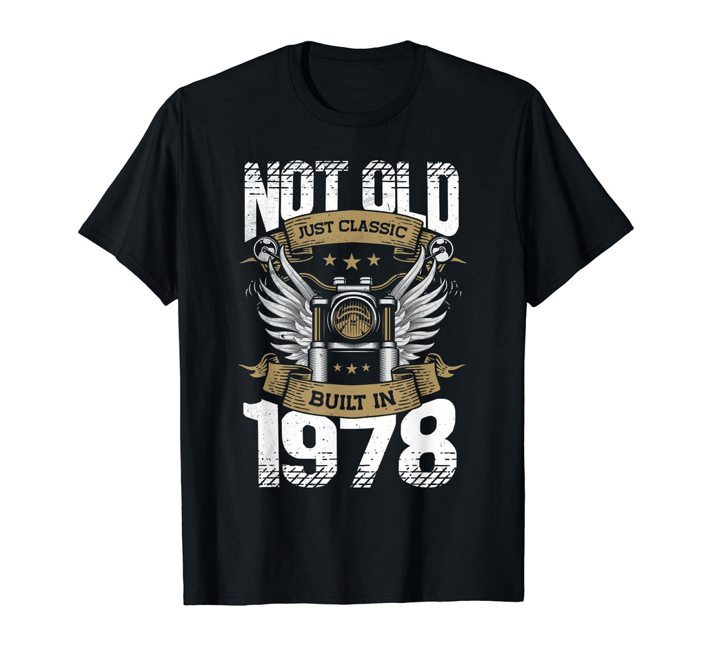 Motorcycle Biker Birthday Built 1978 1978 T-Shirt - Custom Art Print Unisex - T-Shirt, Sweatshirt, Hoodie