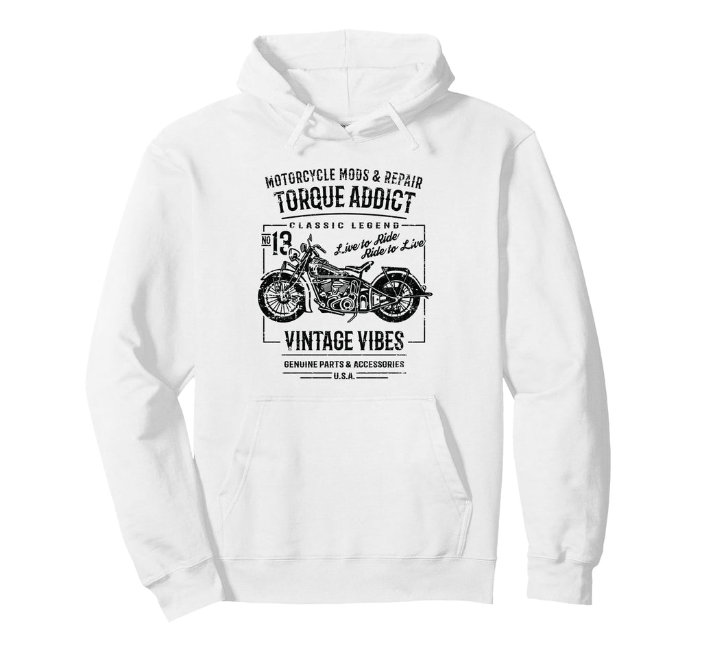 Motorcycle Distressed Hoodie - Trendy Graphic for Adults - T-Shirt, Sweatshirt, Hoodie