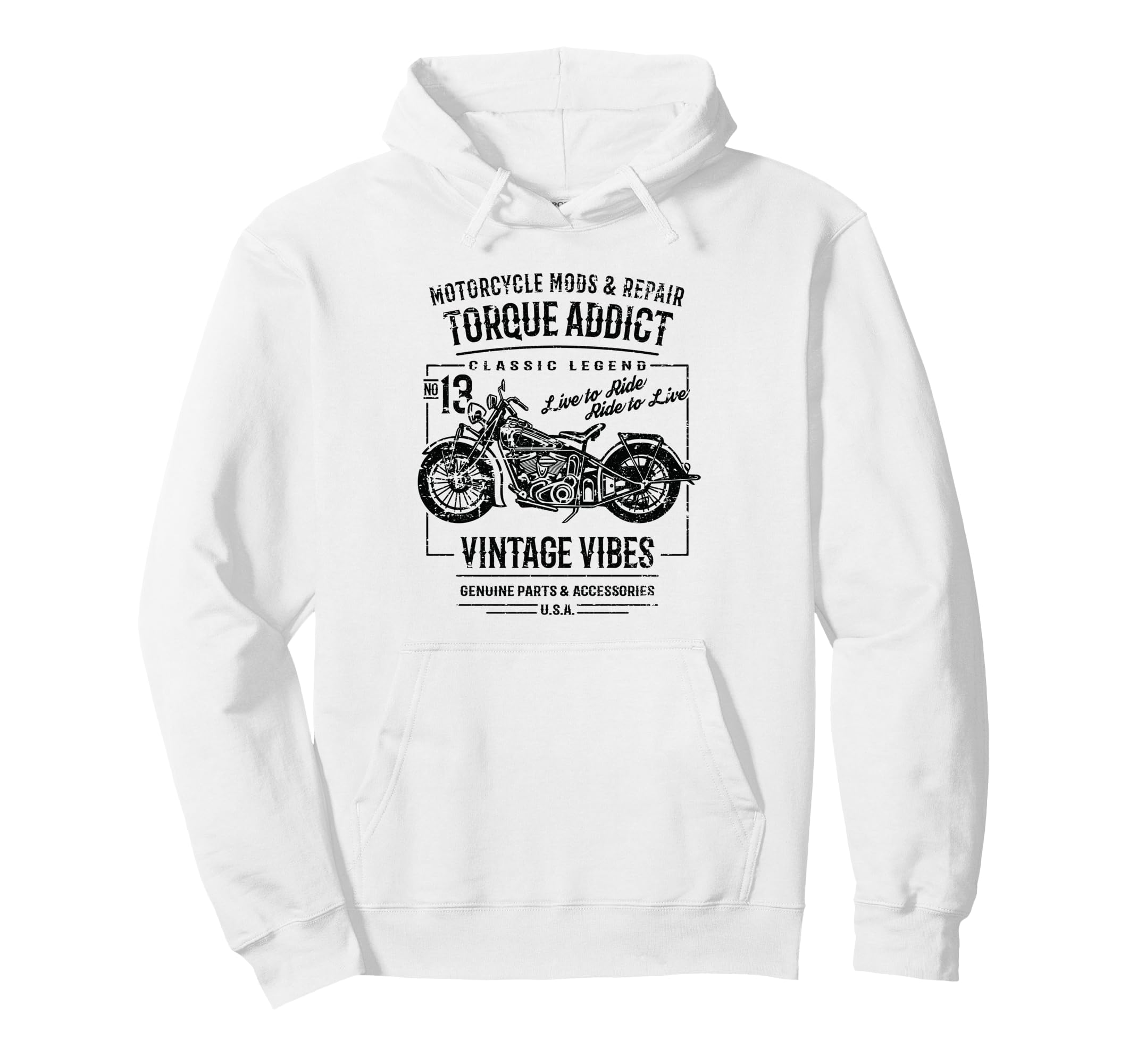 Motorcycle Distressed Hoodie - Trendy Graphic for Adults - T-Shirt, Sweatshirt, Hoodie