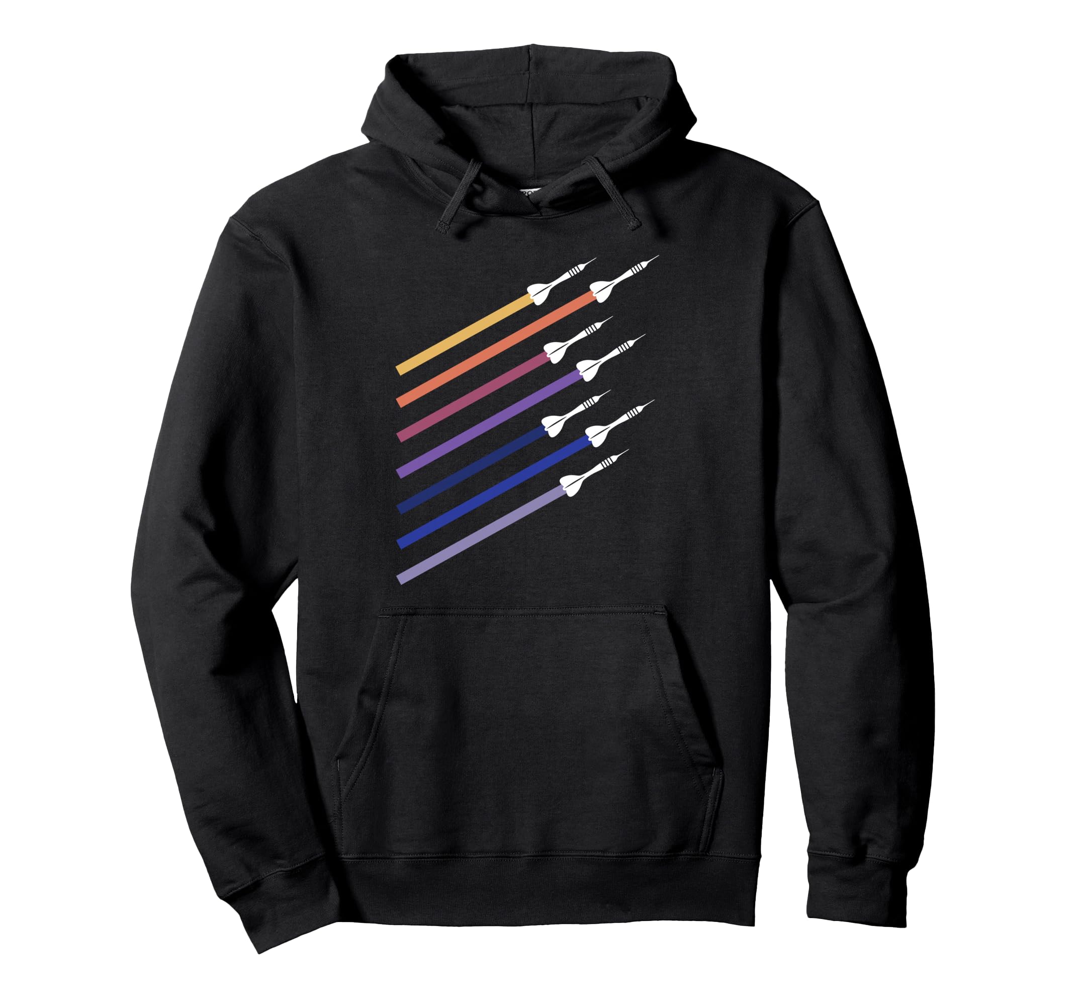 Darts 70S Dartboard Sunset Dart Player Hoodie - Minimalist Print Men Women - T-Shirt, Sweatshirt, Hoodie