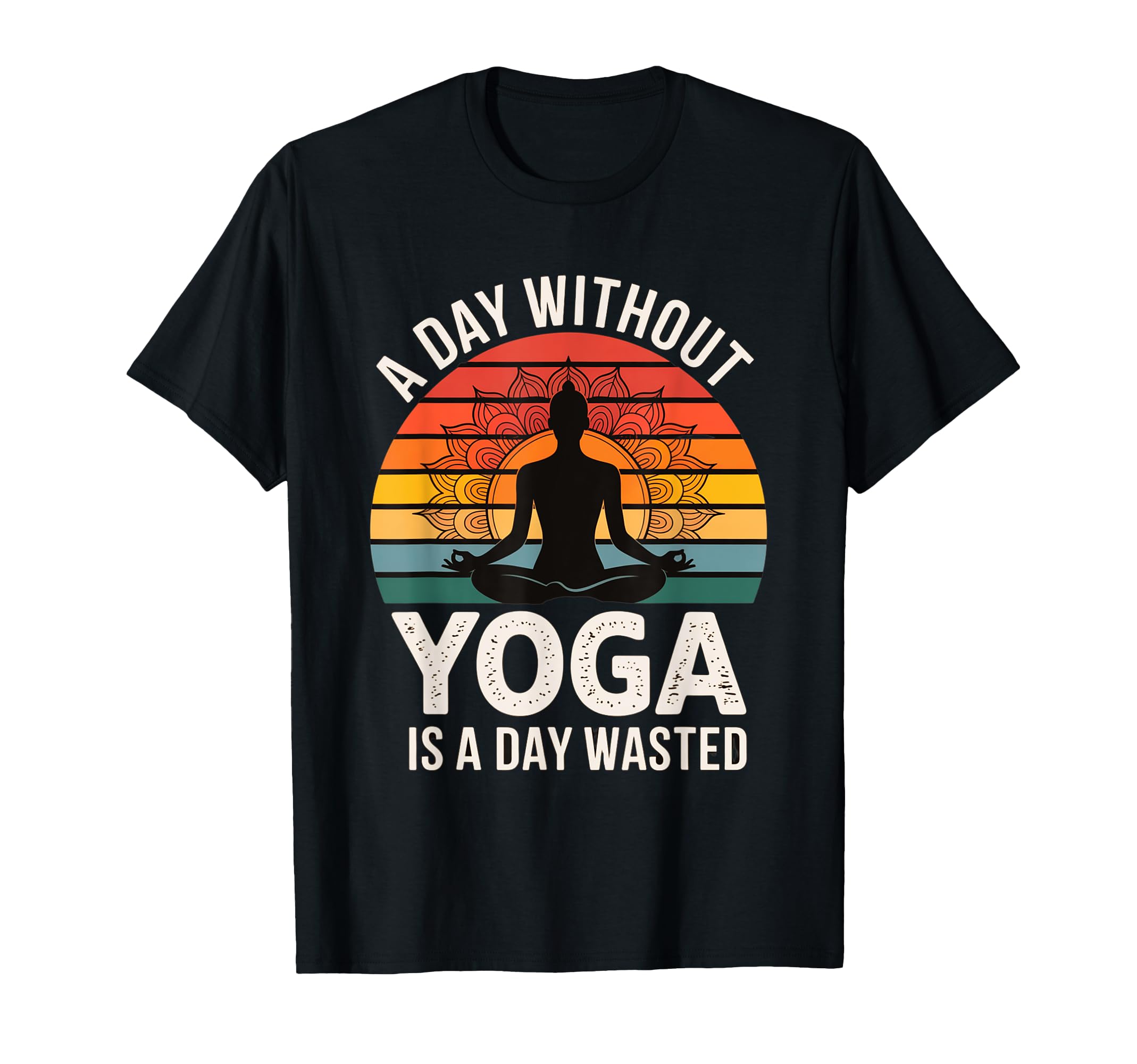 Yoga Meditation Mindfulness Sunset Mandala T-Shirt - Novelty Apparel Unisex - T-Shirt, Sweatshirt, Hoodie