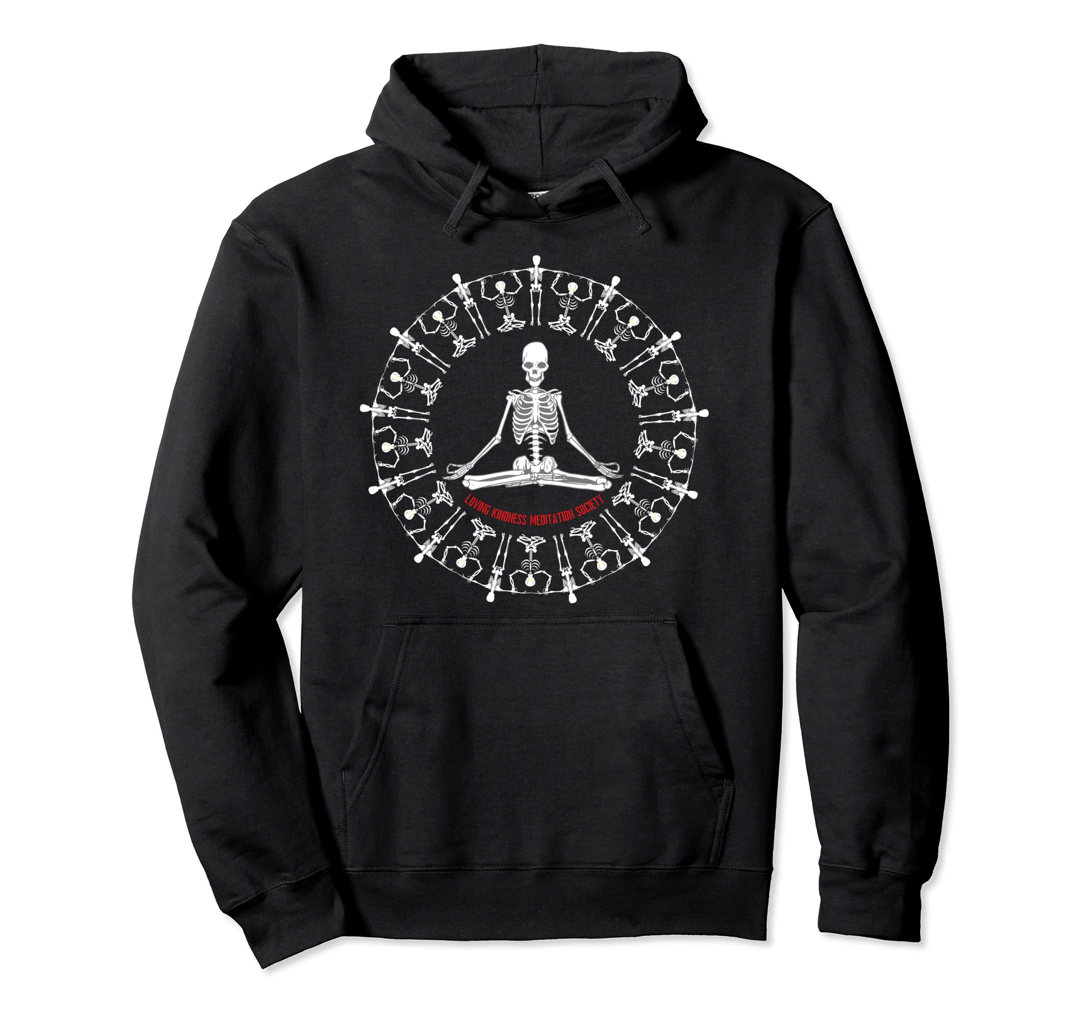 Meditate Skeleton Mindfulness Yoga Hoodie - Graphic Print for Adults - T-Shirt, Sweatshirt, Hoodie