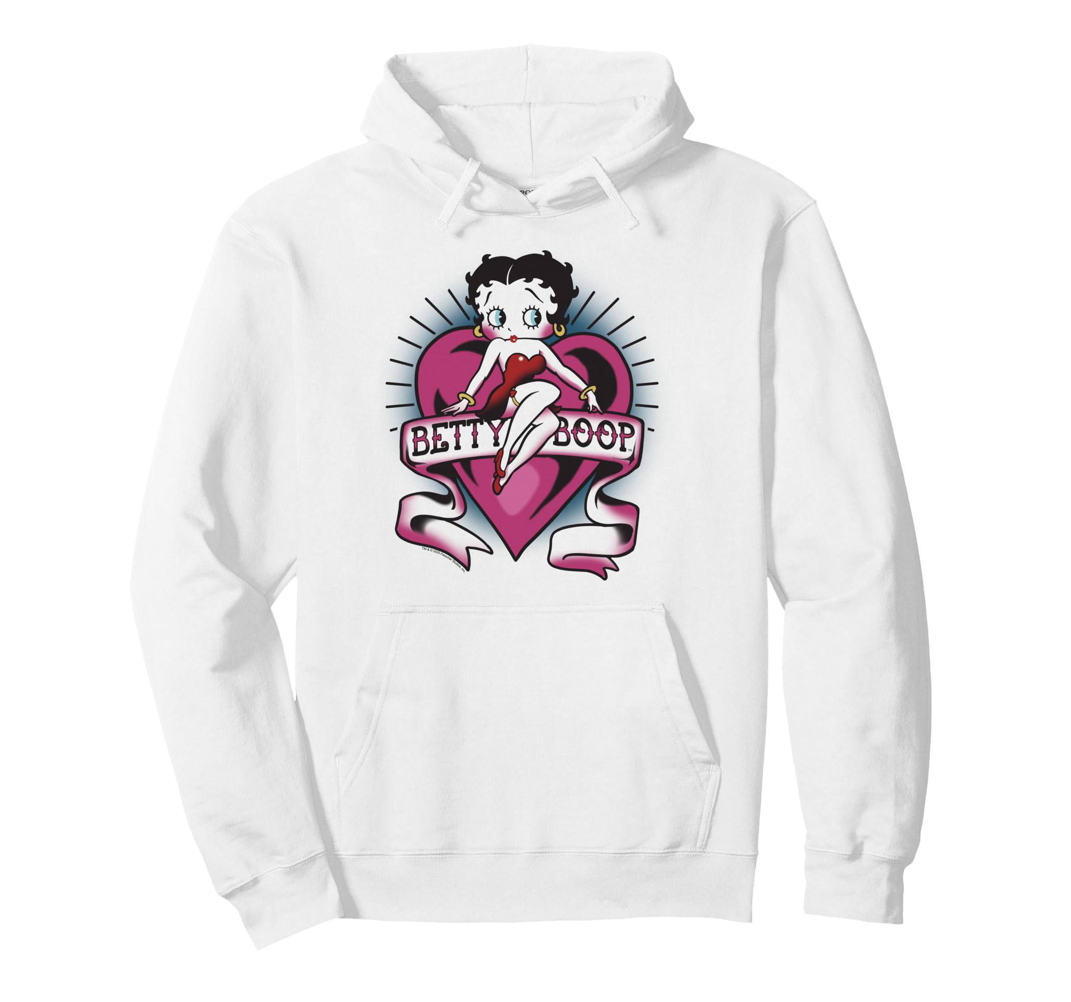 Betty Boop Traditional Tattoo Heart Hoodie - Custom Art Print Men Women - T-Shirt, Sweatshirt, Hoodie
