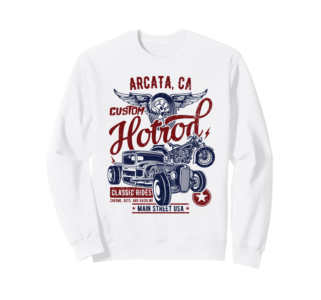 Arcata California Hotrod Car Sweatshirt - Aesthetic Graphic for Adults - T-Shirt, Sweatshirt, Hoodie