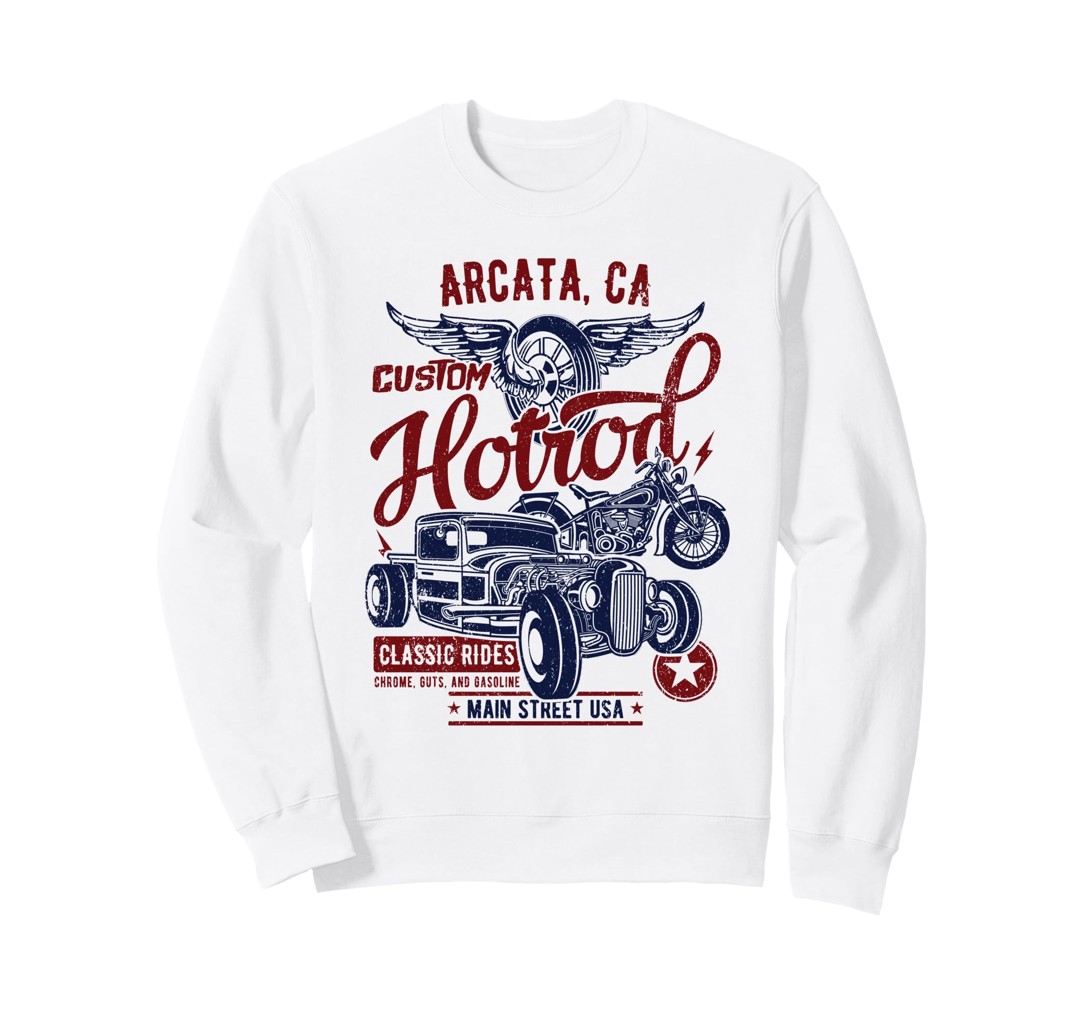 Arcata California Hotrod Car Sweatshirt - Aesthetic Graphic for Adults - T-Shirt, Sweatshirt, Hoodie