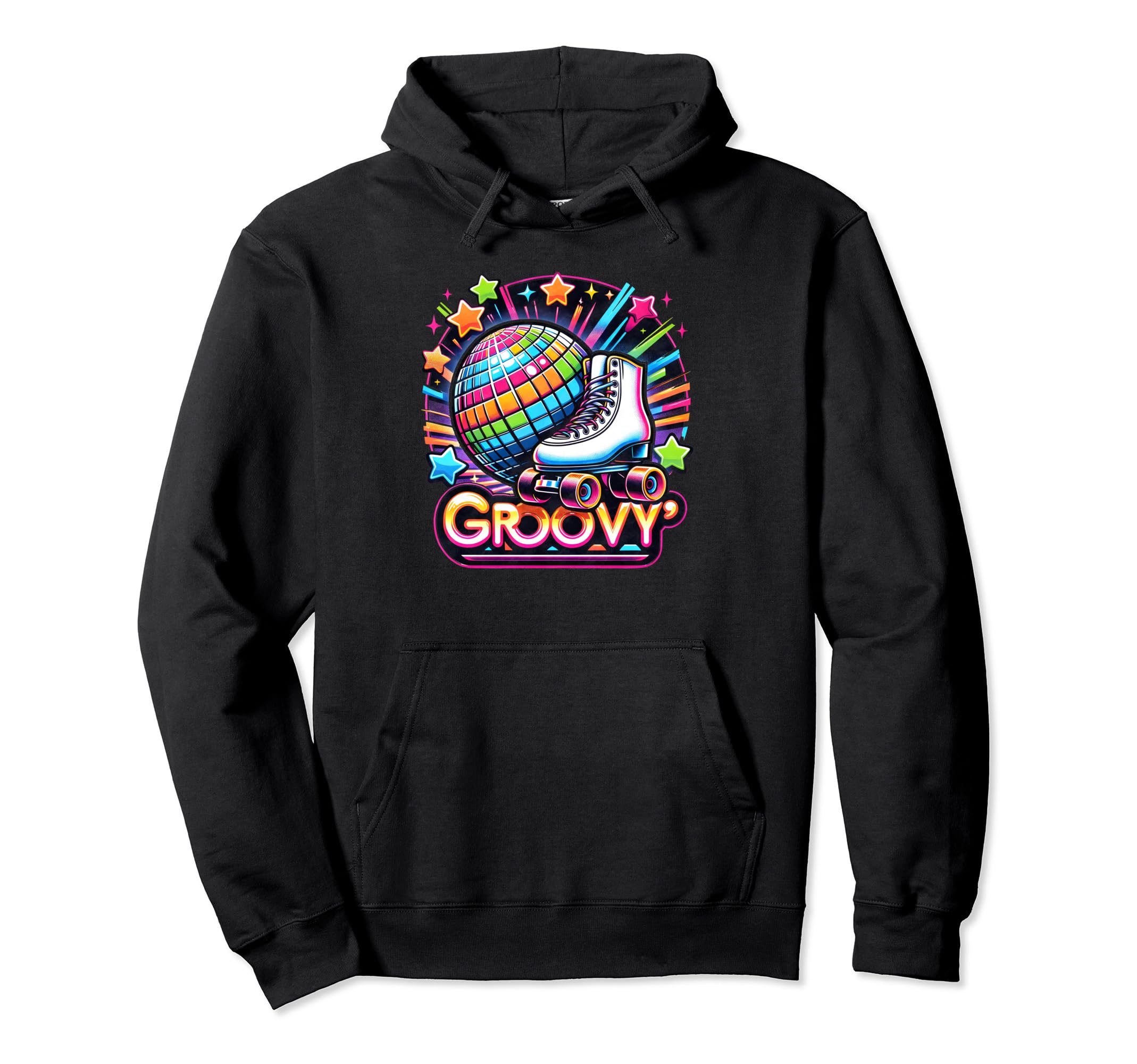 Roller Skating 80S 90S Skater Hoodie - Trendy Graphic Unisex - T-Shirt, Sweatshirt, Hoodie