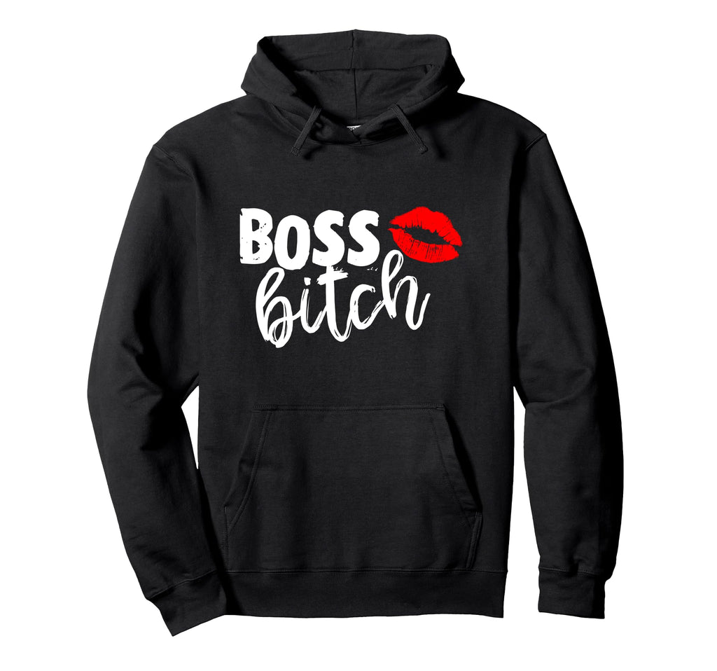 Boss Bitch Lips Powerful Brains Beauty Hoodie - Fun Novelty Design Unisex - T-Shirt, Sweatshirt, Hoodie