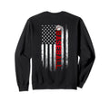 Baseball Bat Distressed American Usa Sweatshirt - Aesthetic Graphic Unisex - T-Shirt, Sweatshirt, Hoodie