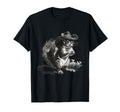 Squirrel Cowboy Rodeo Cowgirl Western T-Shirt - Minimalist Print Unisex - T-Shirt, Sweatshirt, Hoodie