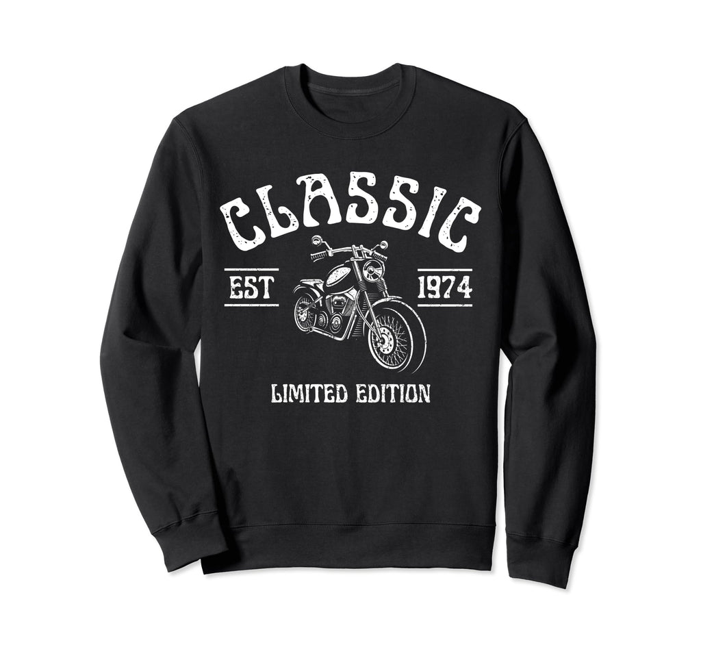 1974 Motorcycle Bikers Fiftieth Sweatshirt - Aesthetic Graphic Unisex - T-Shirt, Sweatshirt, Hoodie