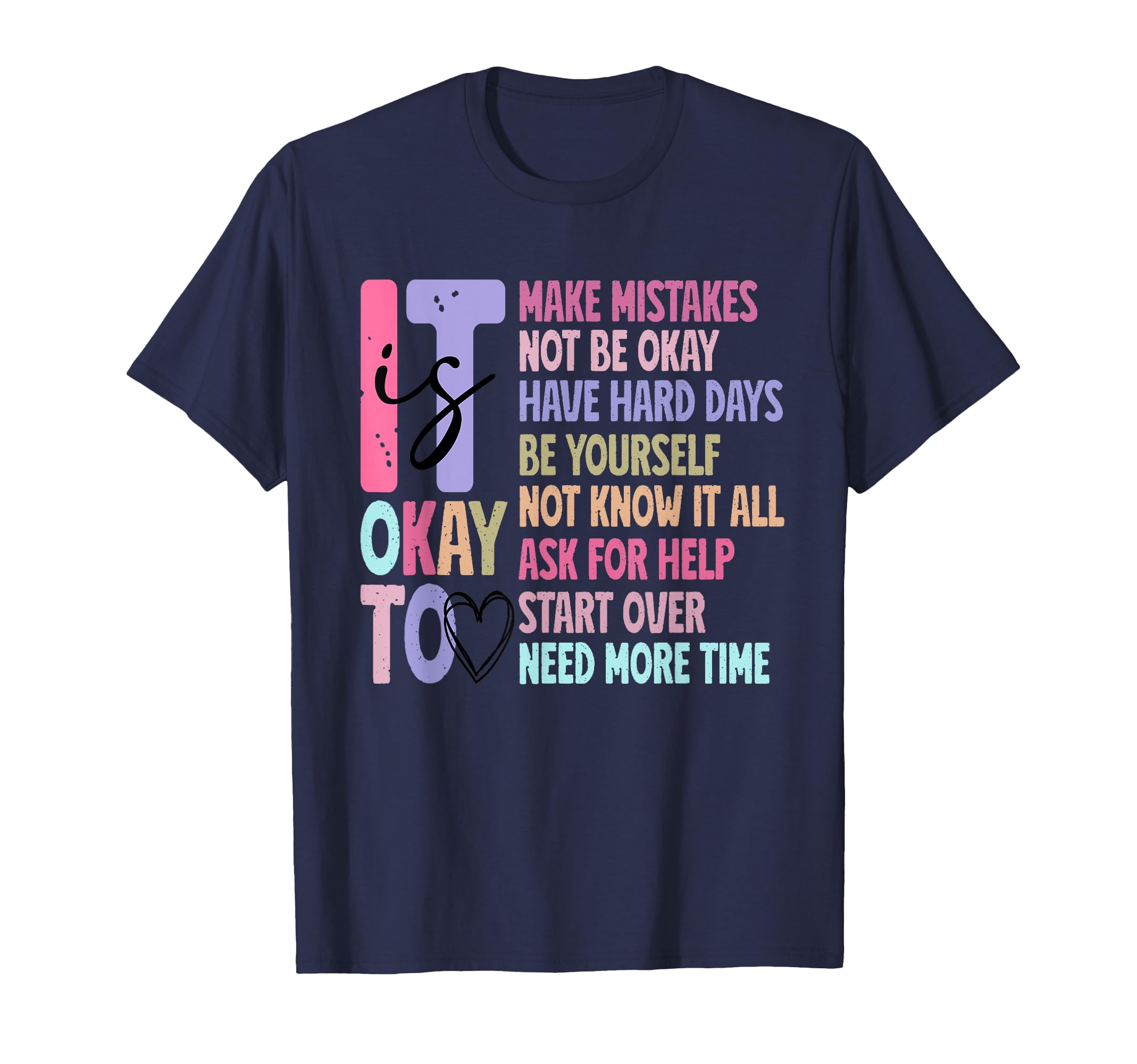 Ts Okay Mental Health Hard Days Start T-Shirt - Novelty Apparel Unisex - T-Shirt, Sweatshirt, Hoodie