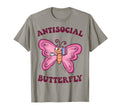 Groovy Anti Social Butterfly Ironic T-Shirt - Graphic Print for Adults - T-Shirt, Sweatshirt, Hoodie