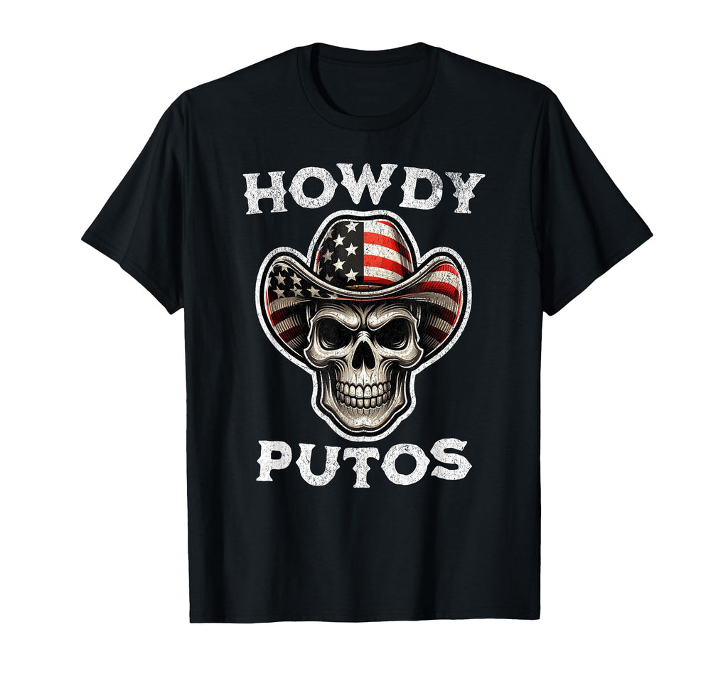 Yeehaw Spirit Howdy Cowboy Skull T-Shirt - Fun Novelty Design for Adults - T-Shirt, Sweatshirt, Hoodie