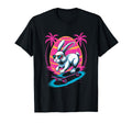 Easter Bunny Skateboard 80S Sunset T-Shirt - Aesthetic Graphic Men Women - T-Shirt, Sweatshirt, Hoodie