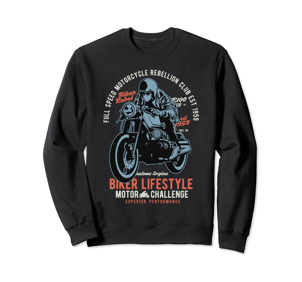 1959 Biker Lifestyle Motorcycle Sweatshirt - Aesthetic Graphic Men Women - T-Shirt, Sweatshirt, Hoodie