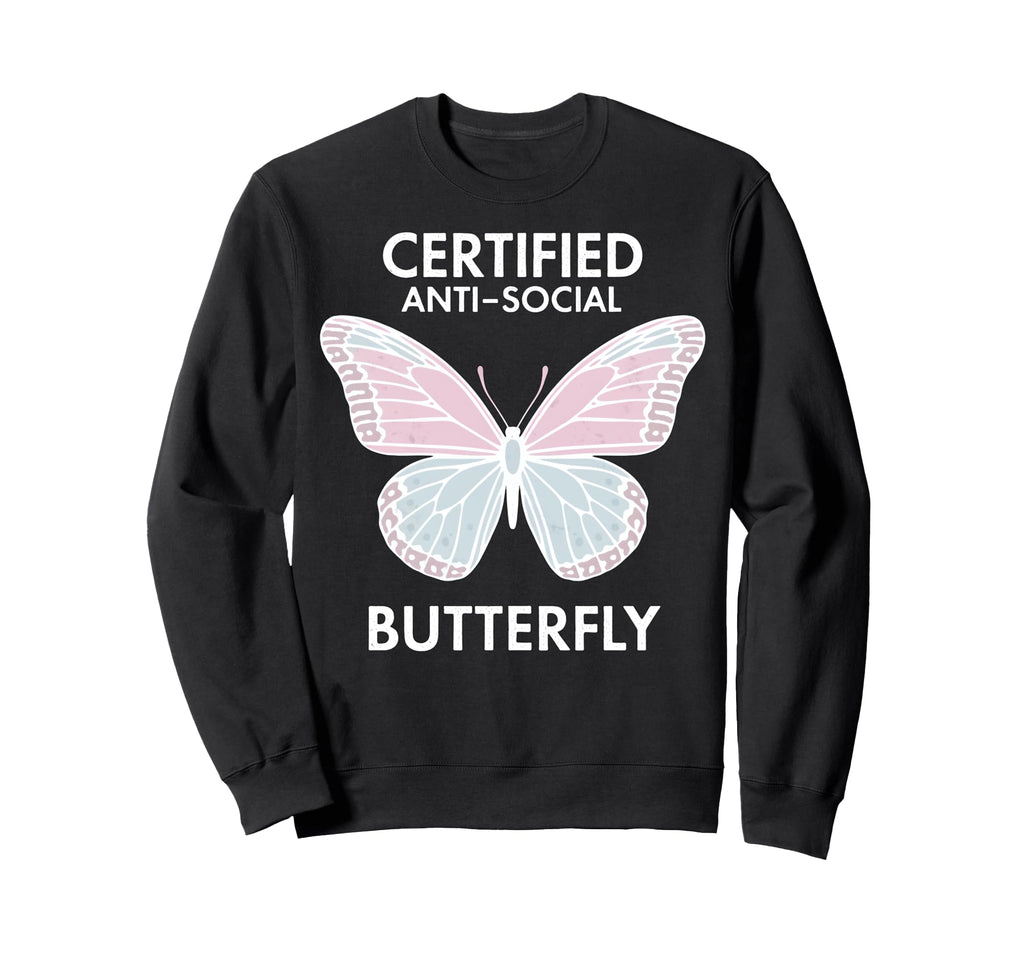 Certified Anti Social Sweatshirt - Casual Everyday Wear for Adults - T-Shirt, Sweatshirt, Hoodie