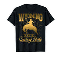 Metallic Gold Wyoming Cowboy State T-Shirt - Aesthetic Graphic for Adults - T-Shirt, Sweatshirt, Hoodie