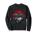 Wolf Sun Glasses 80S Wolf Lovers Sweatshirt - Novelty Apparel Men Women - T-Shirt, Sweatshirt, Hoodie