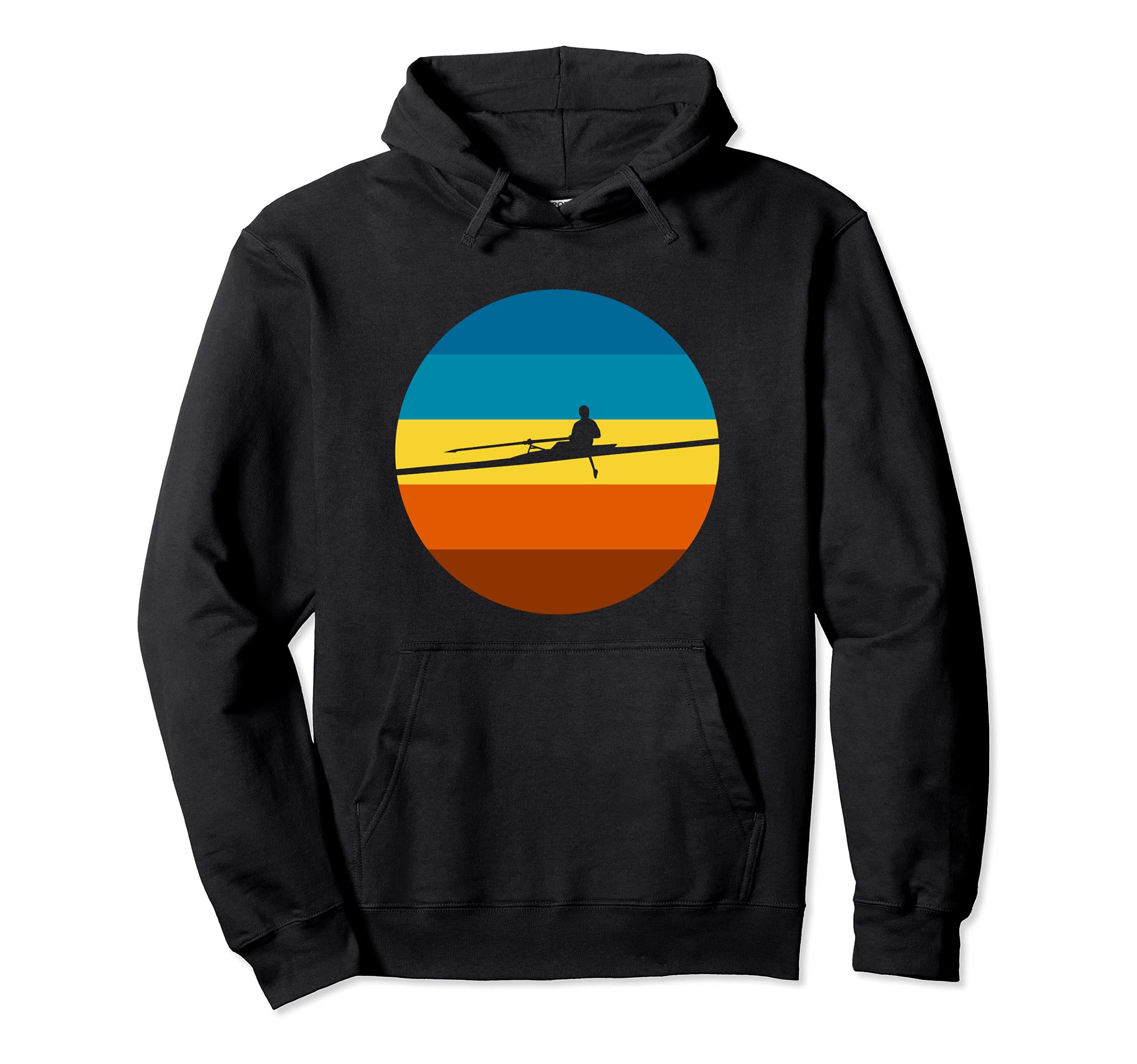 Rowing Sunset Rowers Hoodie - Minimalist Print Unisex - T-Shirt, Sweatshirt, Hoodie