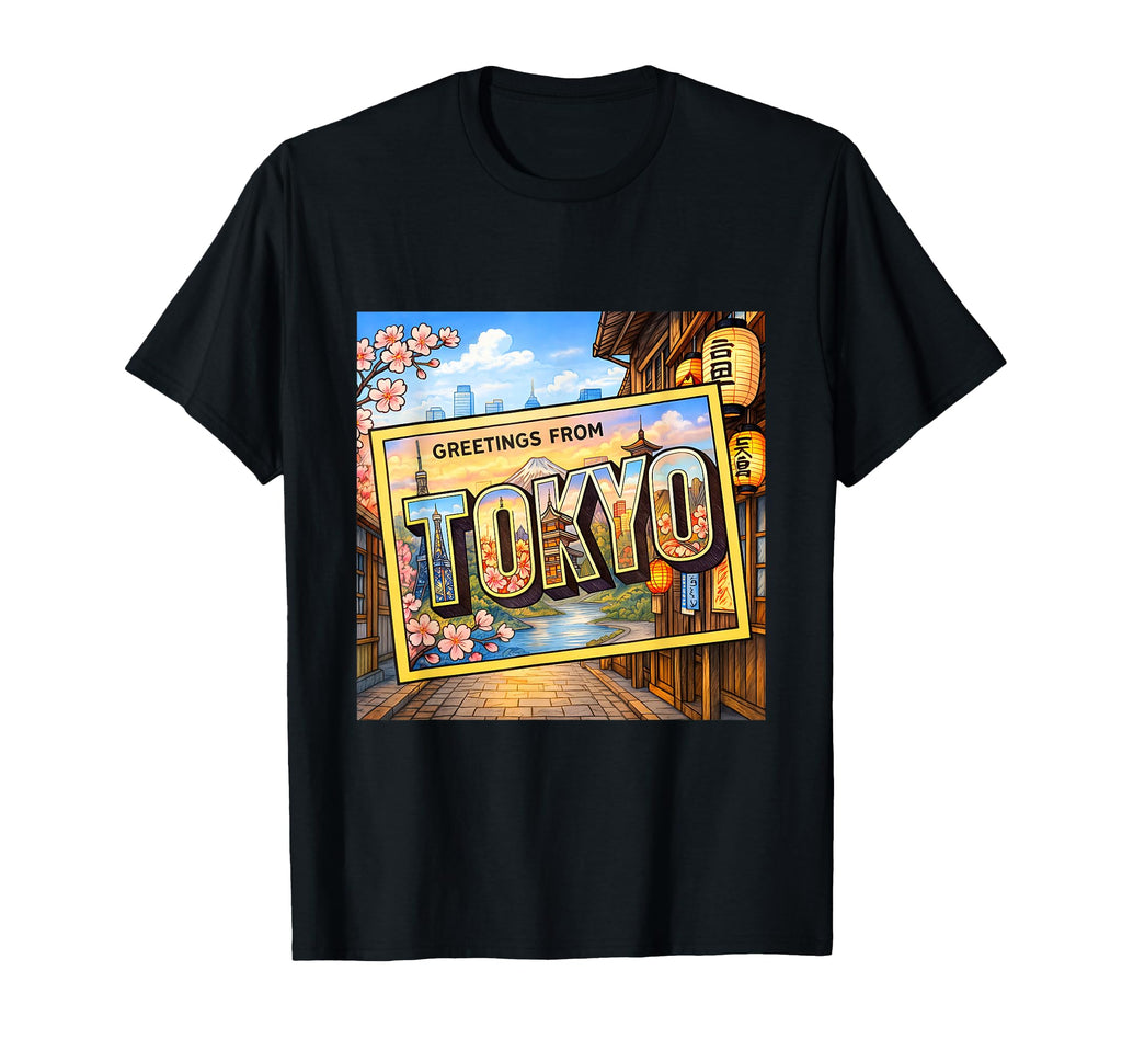 Tokyo Japan Travel Postcard T-Shirt - Streetwear Style Men Women - T-Shirt, Sweatshirt, Hoodie