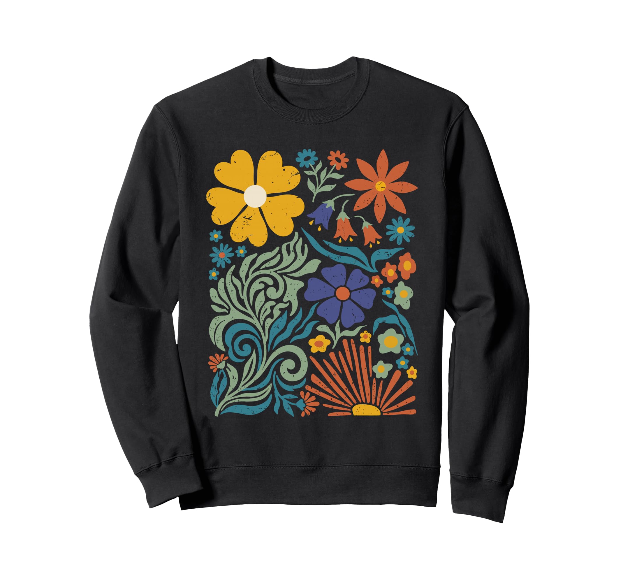 Boho Flower Floral Botanical Nature Sweatshirt - Graphic Print Men Women - T-Shirt, Sweatshirt, Hoodie