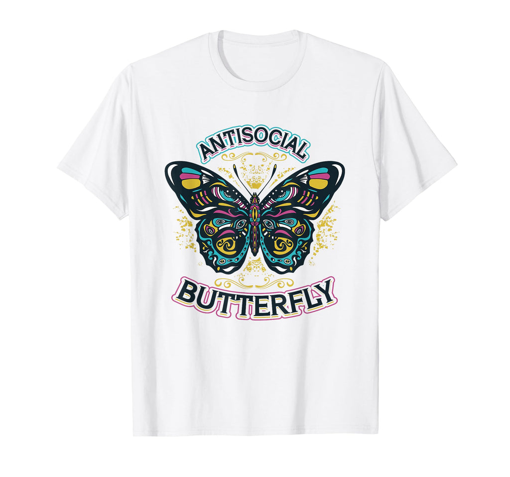 Antisocial Butterfly T-Shirt - Custom Art Print Men Women - T-Shirt, Sweatshirt, Hoodie