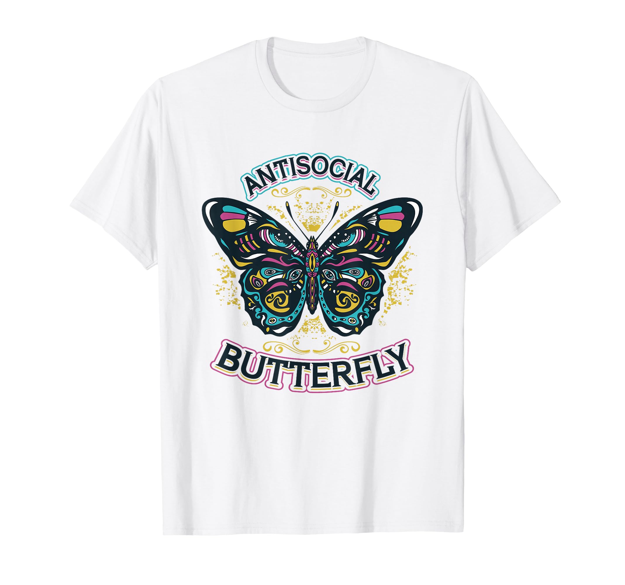Antisocial Butterfly T-Shirt - Custom Art Print Men Women - T-Shirt, Sweatshirt, Hoodie