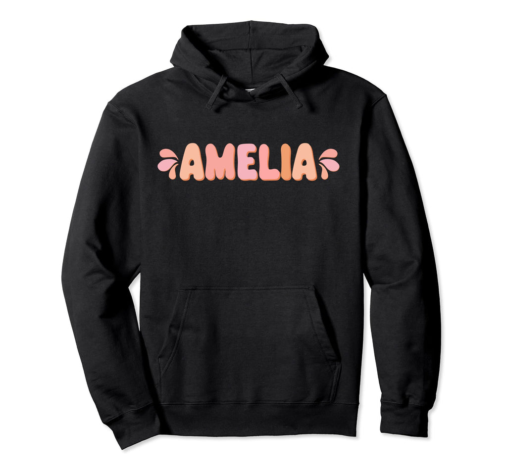 My First Name Is Amelia Eighties Hoodie - Fun Novelty Design Unisex - T-Shirt, Sweatshirt, Hoodie