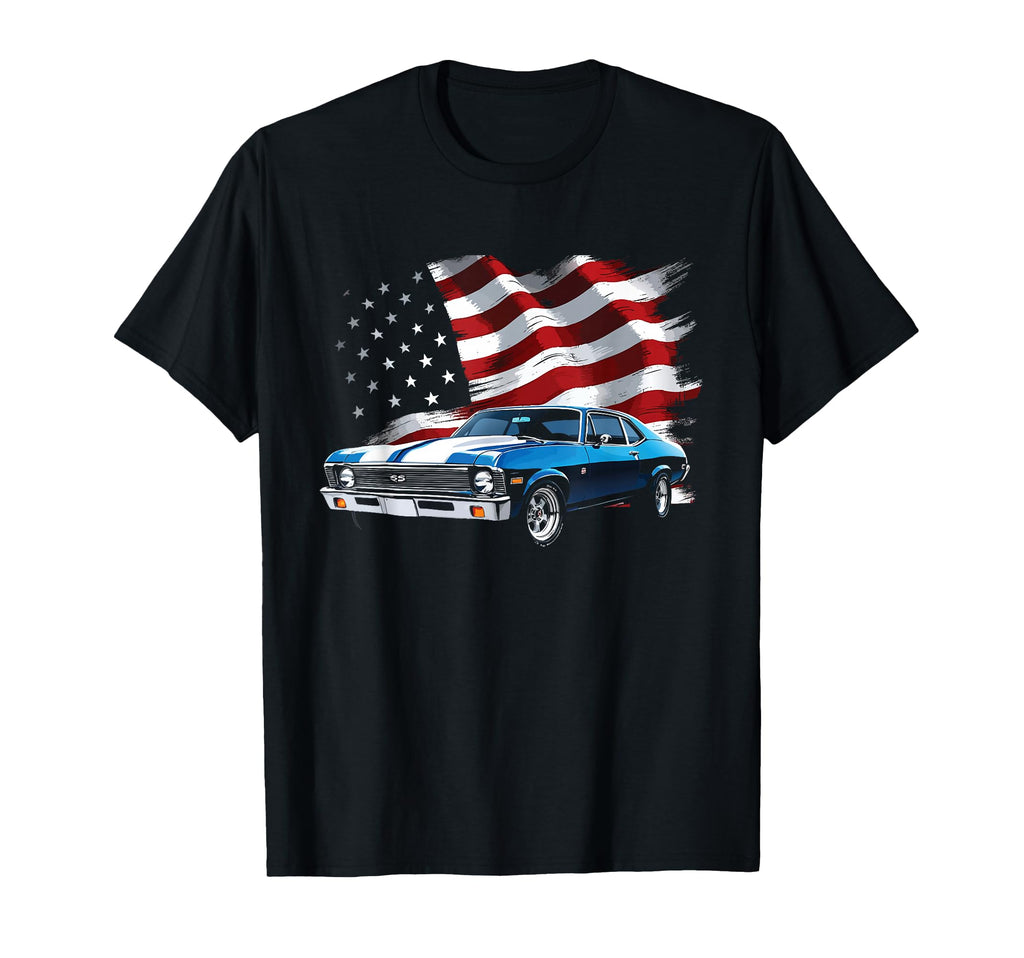 Patriotic Old School 1969 Nova Ss T-Shirt - Aesthetic Graphic for Adults - T-Shirt, Sweatshirt, Hoodie