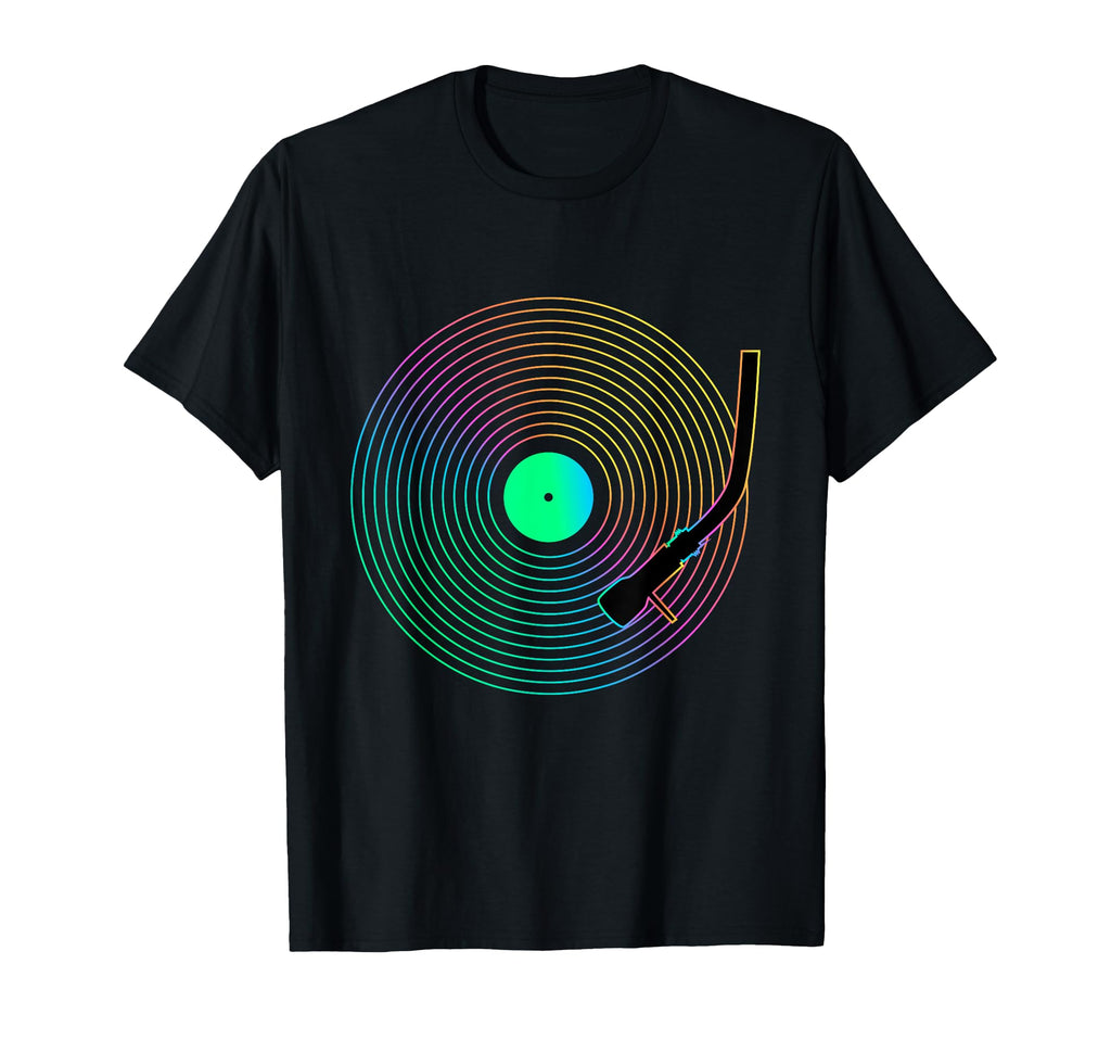 Funny Vinyl Record Player Sketch Drawing T-Shirt - Custom Art Print Unisex - T-Shirt, Sweatshirt, Hoodie