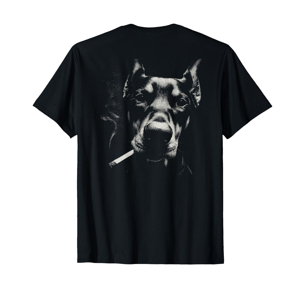 Doberman Smoking Cigarette Grunge Meme T-Shirt - Trendy Graphic Men Women - T-Shirt, Sweatshirt, Hoodie