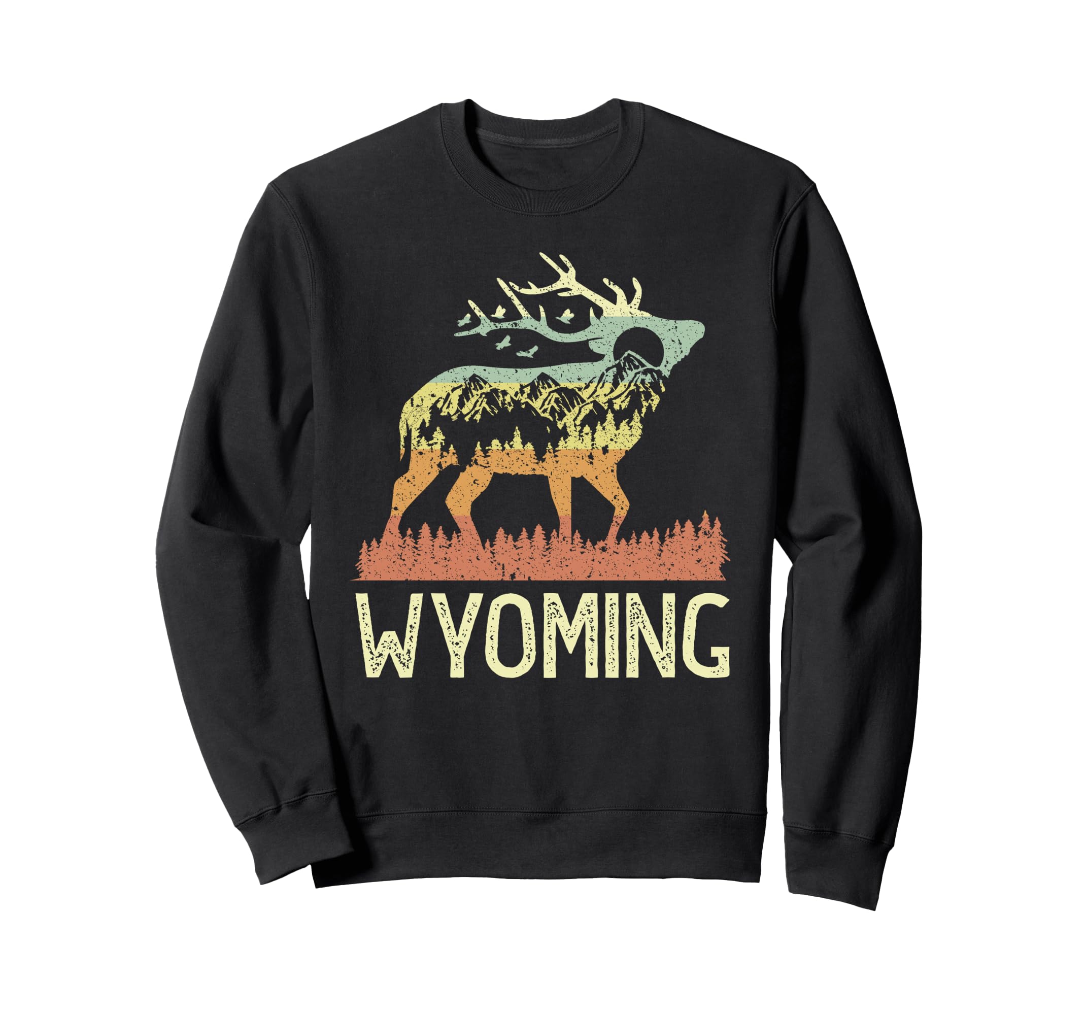 Wyoming 70S 80S Nature Sweatshirt - Custom Art Print Unisex - T-Shirt, Sweatshirt, Hoodie