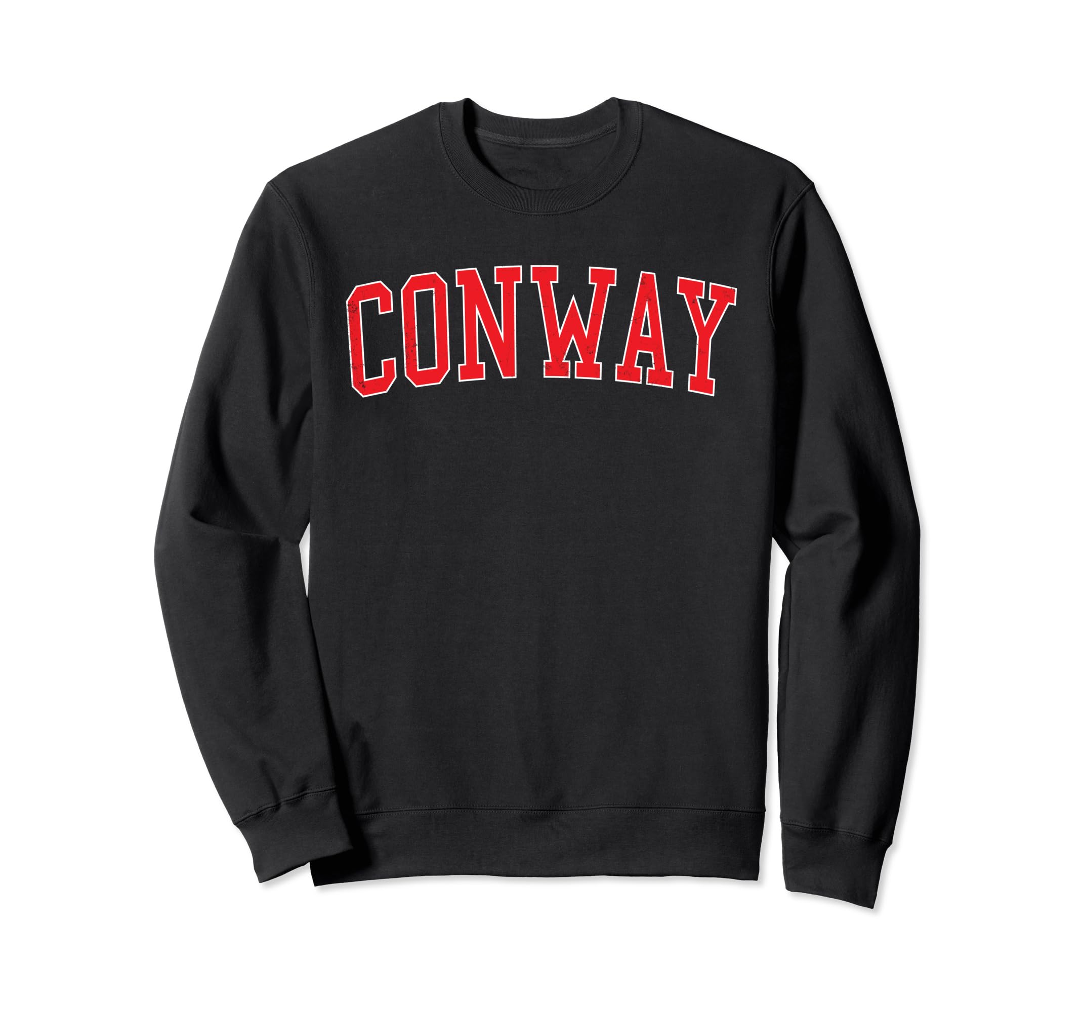 Conway Fl Distressed Red Varsity Sweatshirt - Aesthetic Graphic for Adults - T-Shirt, Sweatshirt, Hoodie