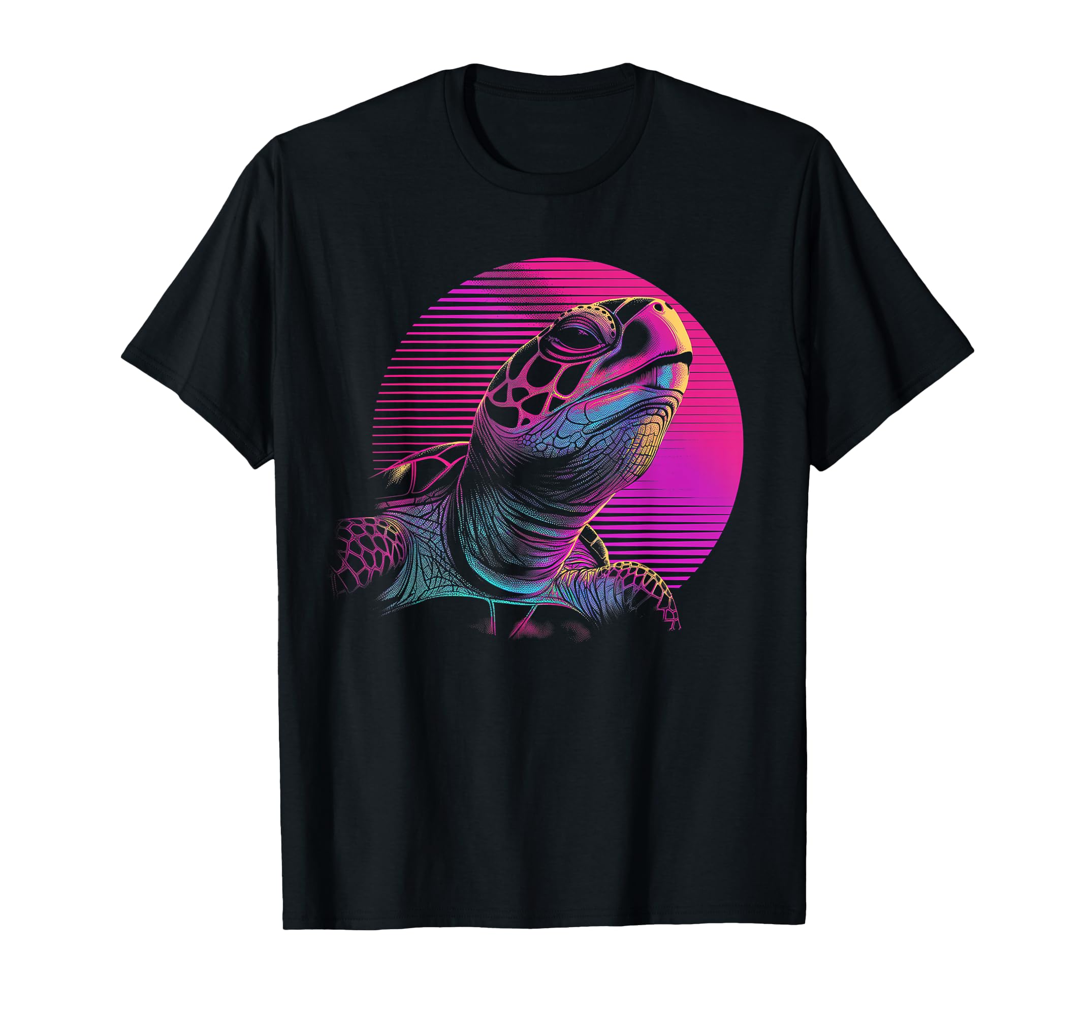 Turtle Vaporwave Aesthetic Synthwave 80S T-Shirt - Unique Graphic Unisex - T-Shirt, Sweatshirt, Hoodie