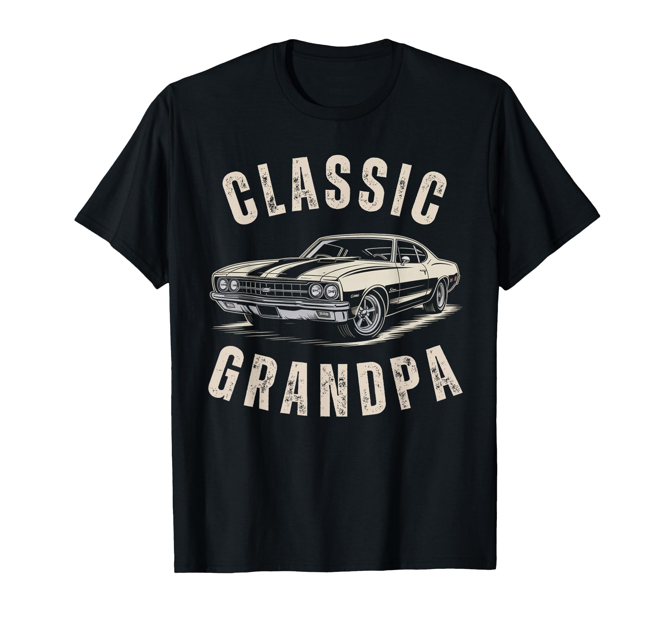 Grandpa Muscle Vibe Outfit Old Car T-Shirt - Aesthetic Graphic for Adults - T-Shirt, Sweatshirt, Hoodie