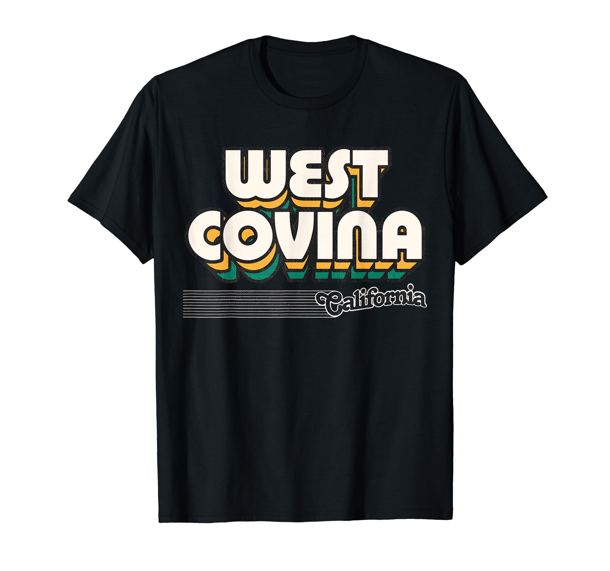 West Covina California Stripes T-Shirt - Trendy Graphic for Adults - T-Shirt, Sweatshirt, Hoodie