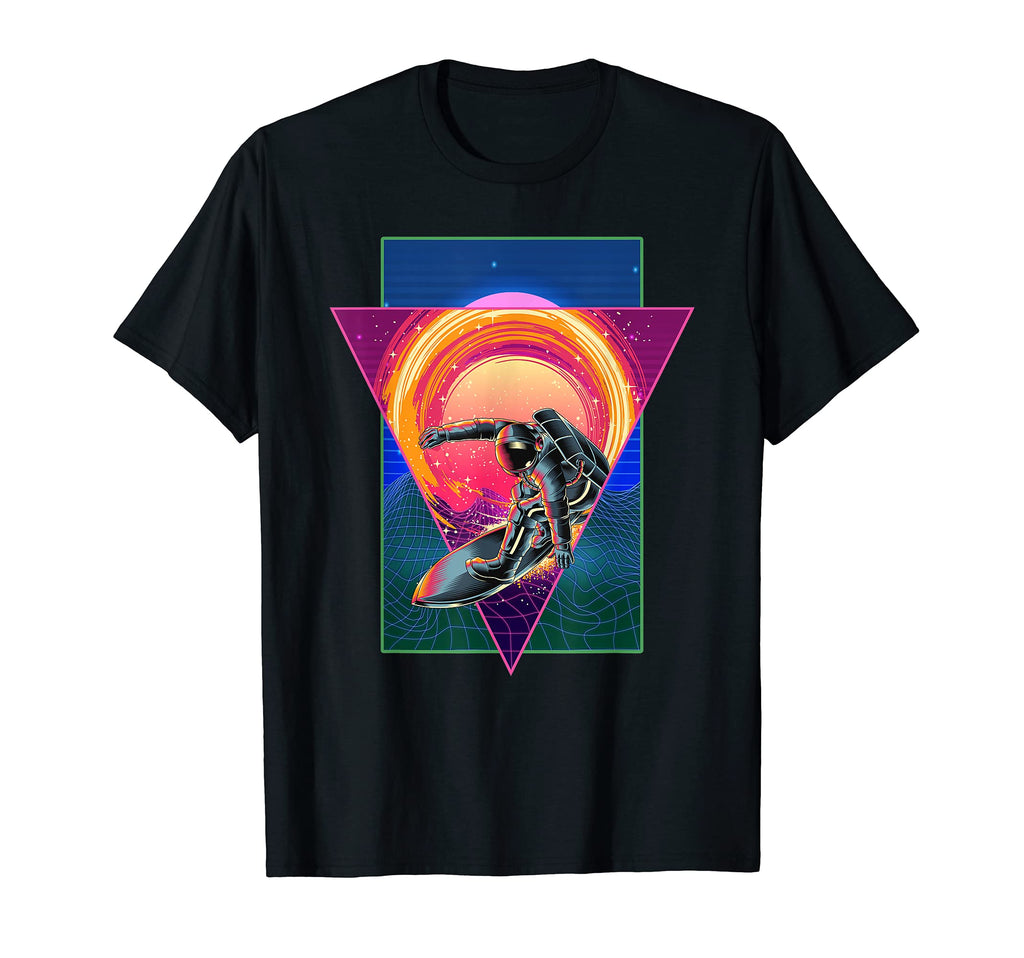 Space Vaporwave 80S Art Synthwave Surf T-Shirt - Fun Novelty Design Unisex - T-Shirt, Sweatshirt, Hoodie