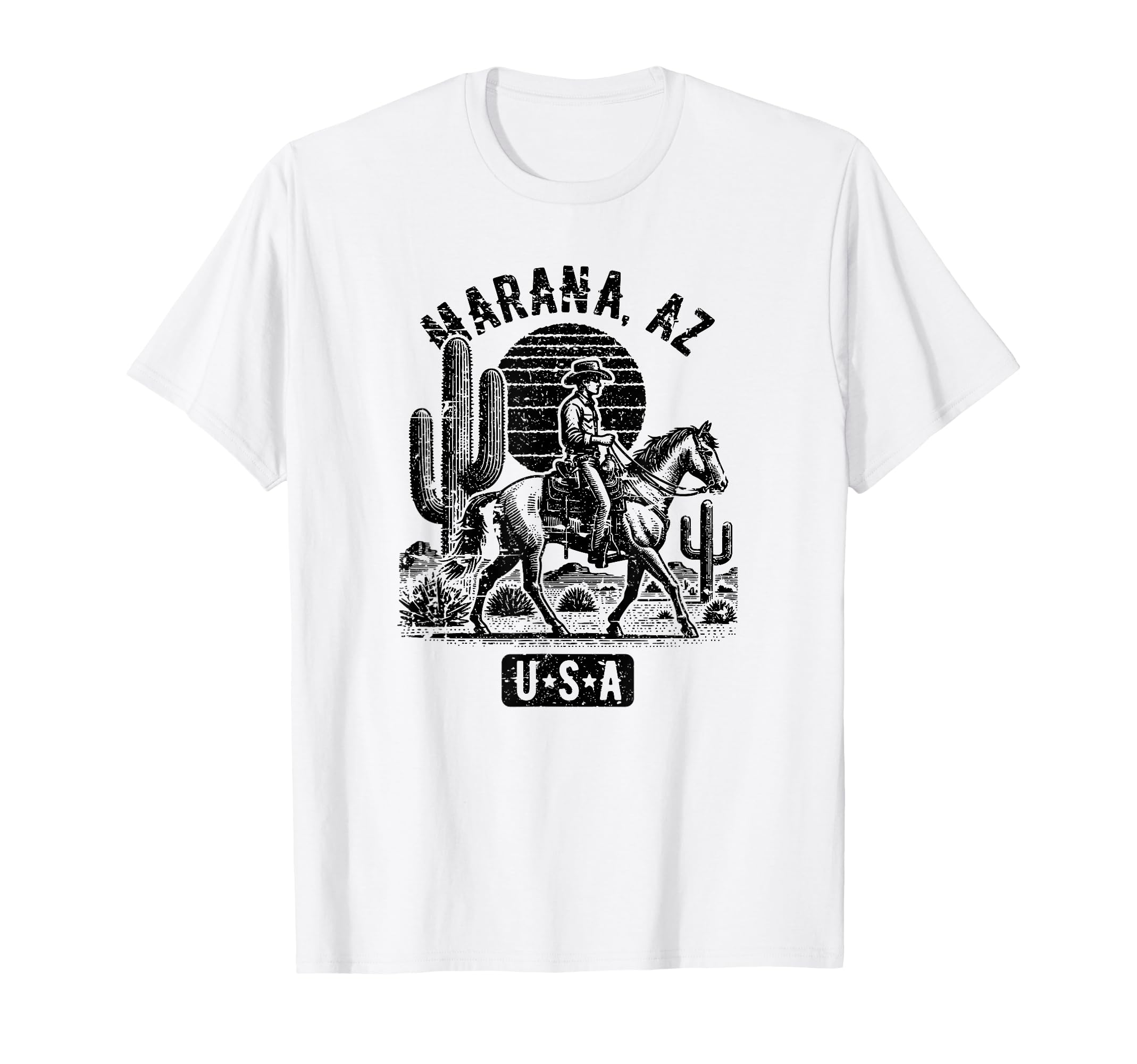 Marana Arizona Usa Cowboy Horse T-Shirt - Casual Everyday Wear Men Women - T-Shirt, Sweatshirt, Hoodie