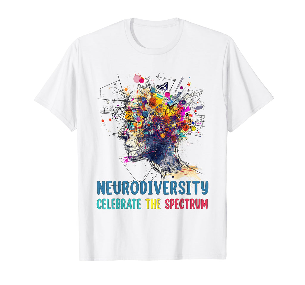 Neurodiversity Brain Autism Awareness T-Shirt - Graphic Print for Adults - T-Shirt, Sweatshirt, Hoodie