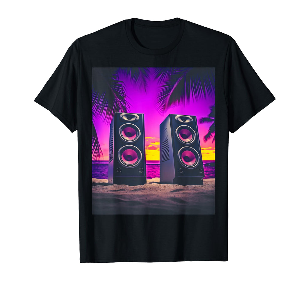 Vaporwave Stereo Speakers 80S T-Shirt - Aesthetic Graphic Men Women - T-Shirt, Sweatshirt, Hoodie