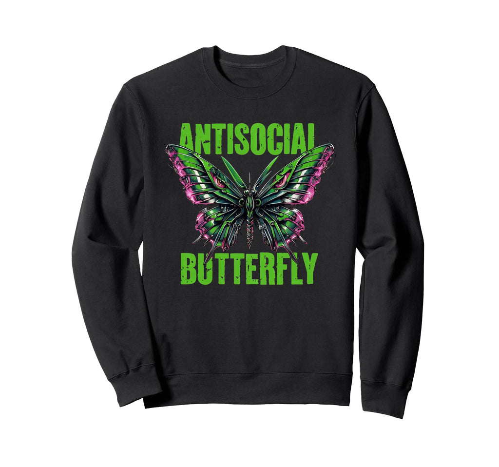 Antisocial Butterfly Lovers Sweatshirt - Casual Everyday Wear Men Women - T-Shirt, Sweatshirt, Hoodie