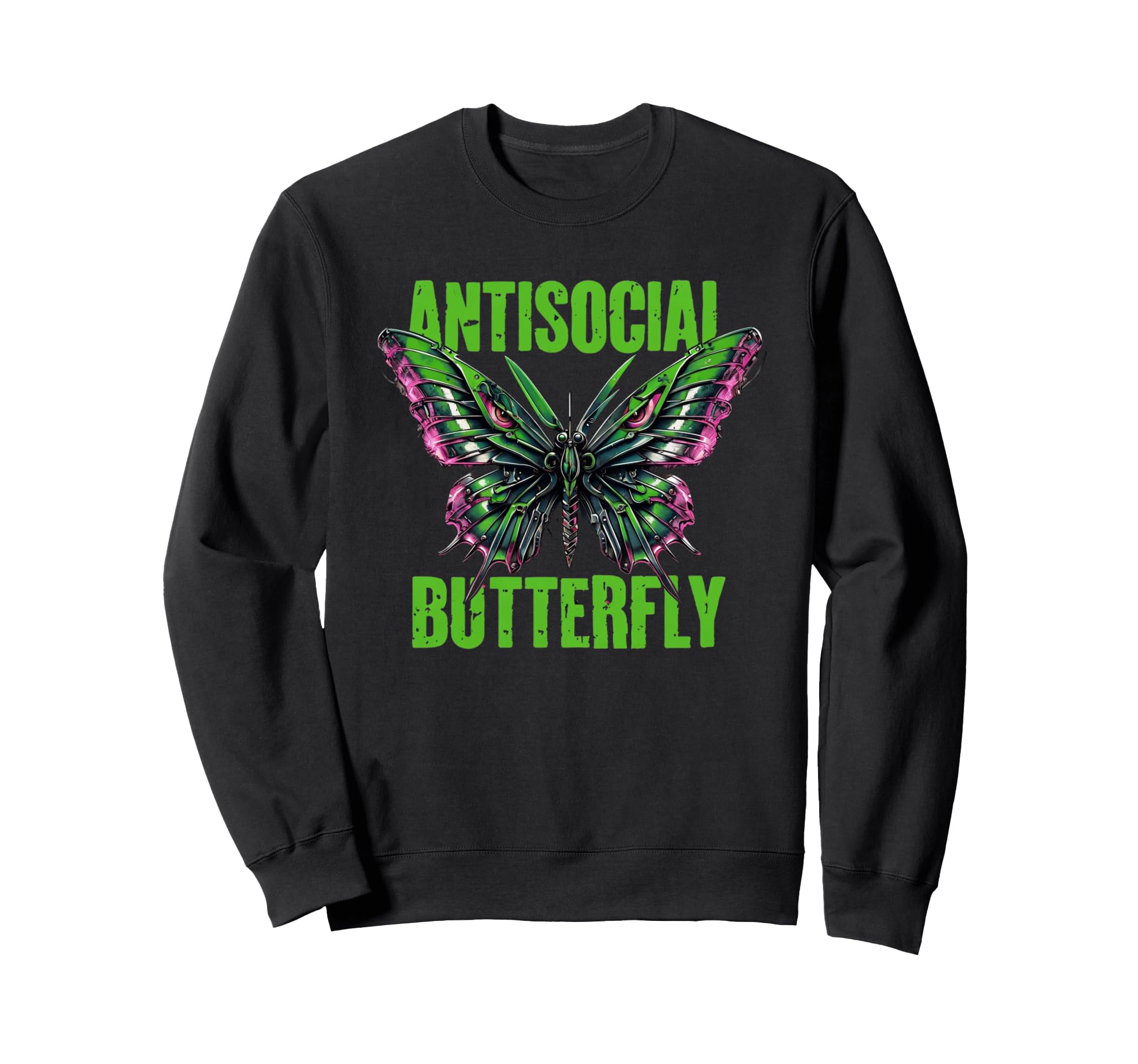Antisocial Butterfly Lovers Sweatshirt - Casual Everyday Wear Men Women - T-Shirt, Sweatshirt, Hoodie