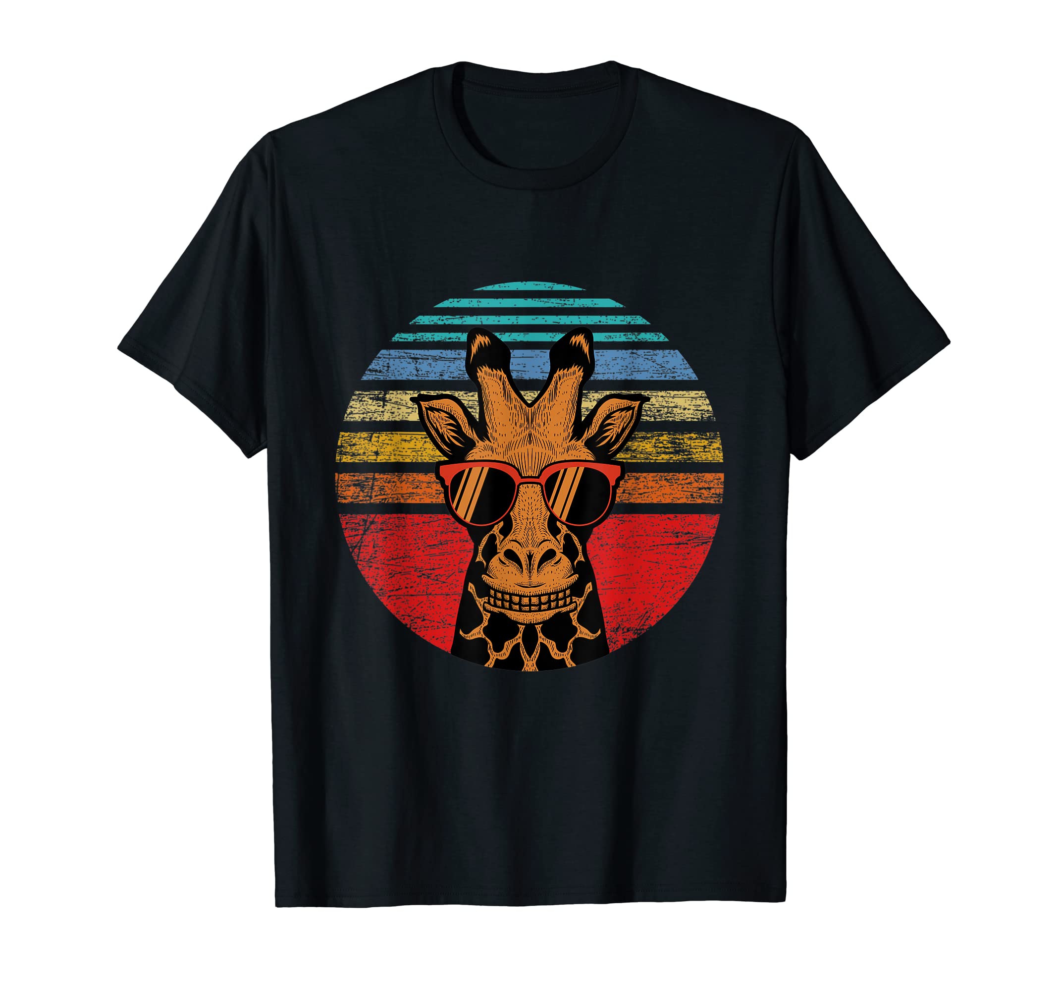 Giraffe Sunglasses Sunset Animal T-Shirt - Novelty Apparel Unisex - T-Shirt, Sweatshirt, Hoodie