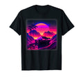 Synthwave Vaporwave Sunset Palm Trees 80S T-Shirt - Unique Graphic Unisex - T-Shirt, Sweatshirt, Hoodie