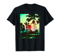 Retrowave Sunrise 80S Palm Trees T-Shirt - Fun Novelty Design Men Women - T-Shirt, Sweatshirt, Hoodie