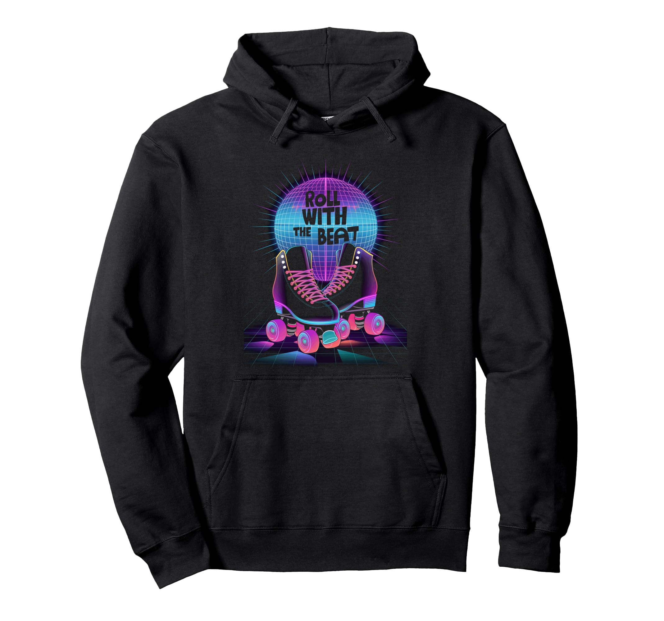 Rollerskates Roll Beat Funny 70S 80S Hoodie - Custom Art Print Unisex - T-Shirt, Sweatshirt, Hoodie