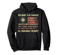 Behind Badge Human Heart Sheriff Mental Hoodie - Graphic Print for Adults - T-Shirt, Sweatshirt, Hoodie