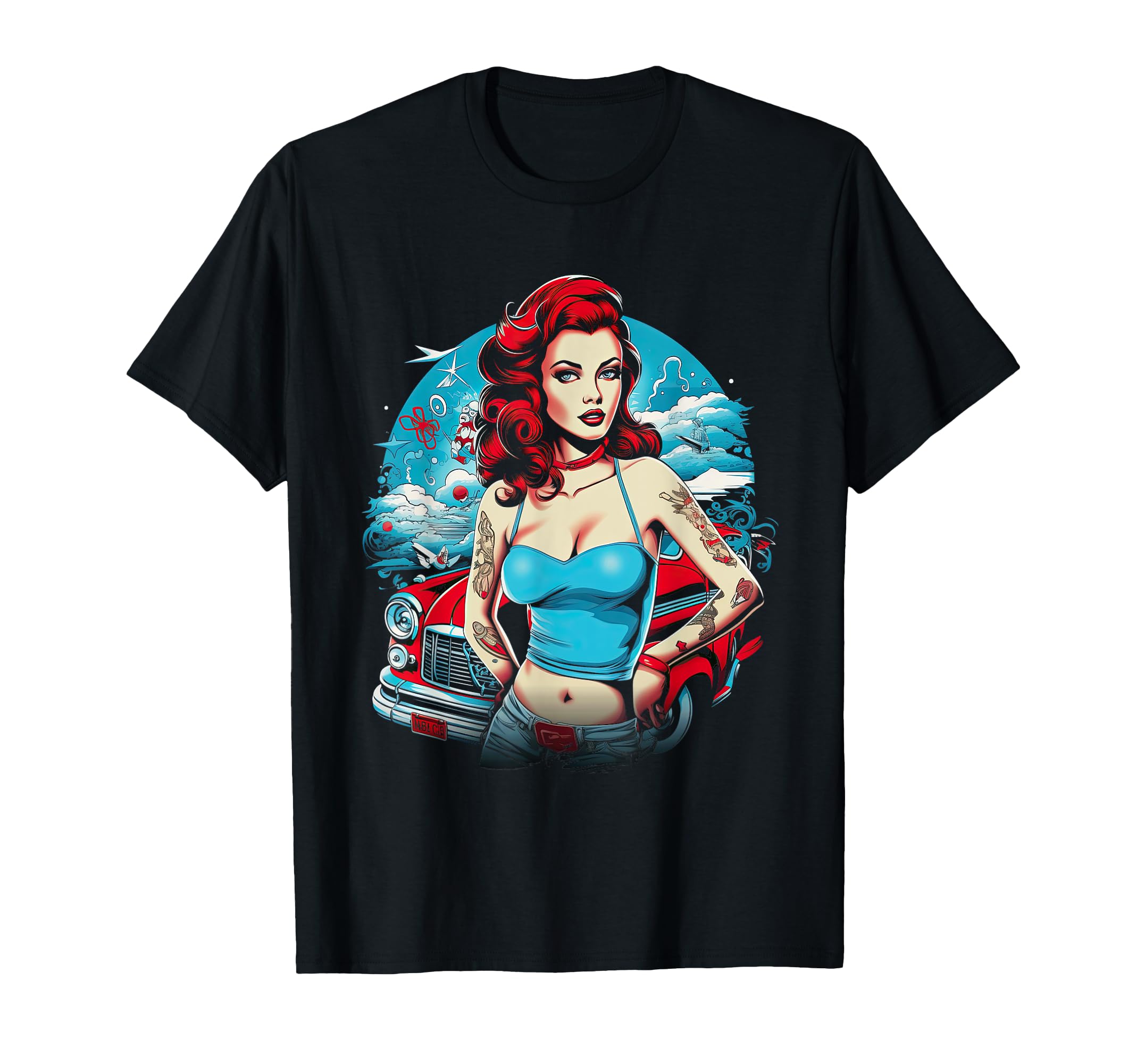 Pinup Pin Up T-Shirt - Unique Graphic for Adults - T-Shirt, Sweatshirt, Hoodie