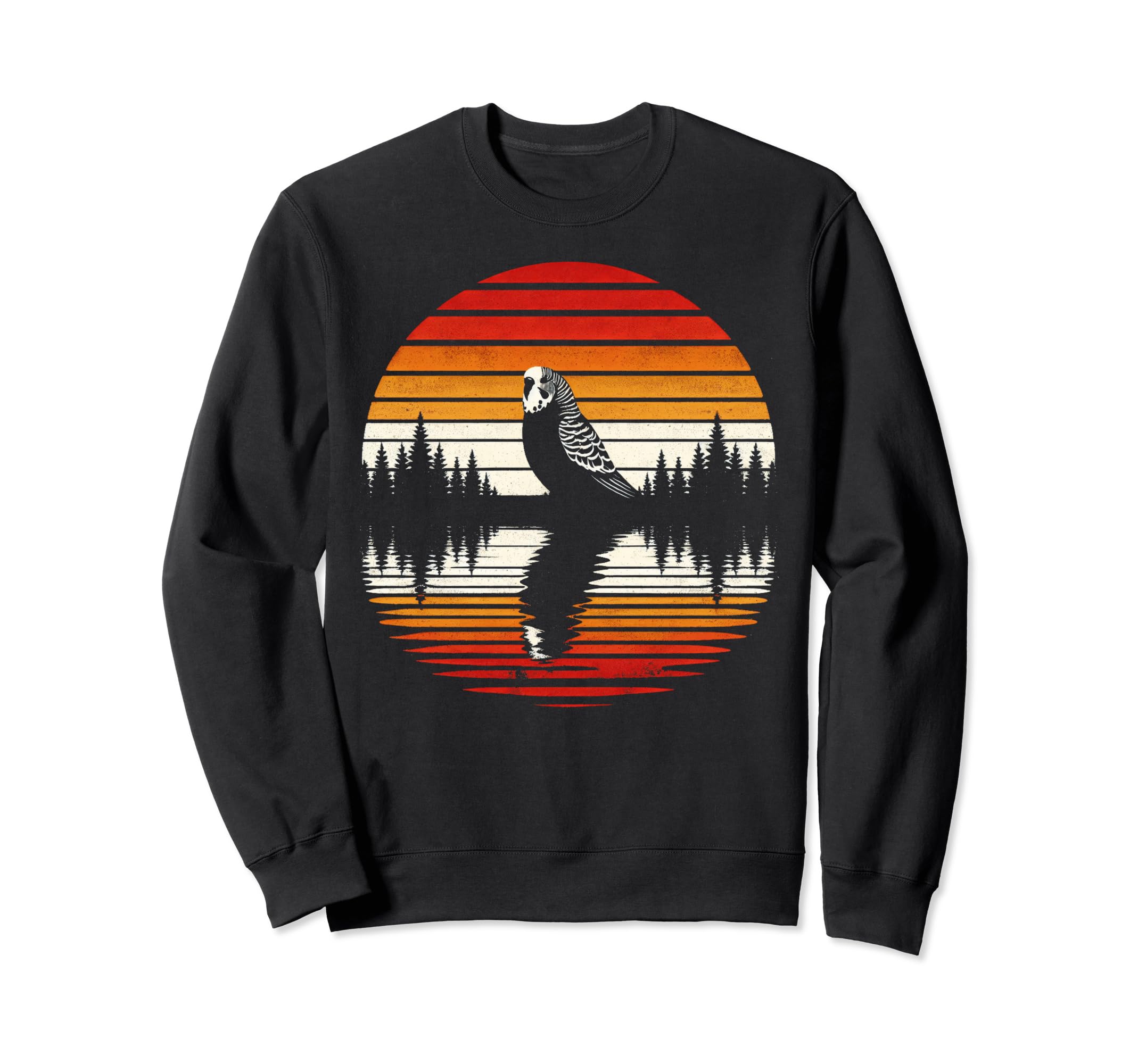 Budgerigar Bird Sunset Safari 70S Sweatshirt - Graphic Print Men Women - T-Shirt, Sweatshirt, Hoodie