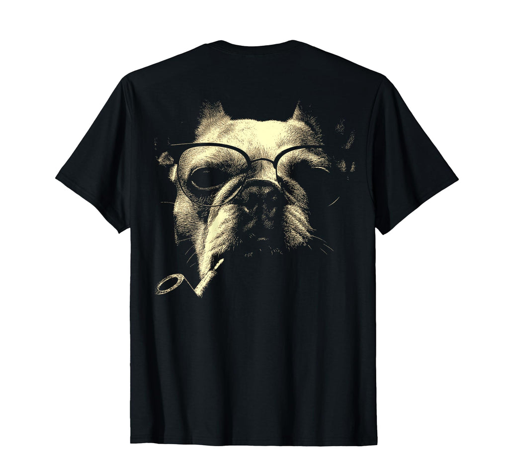 French Bulldog Glasses Smoking Pipe Meme T-Shirt - Trendy Graphic Unisex - T-Shirt, Sweatshirt, Hoodie